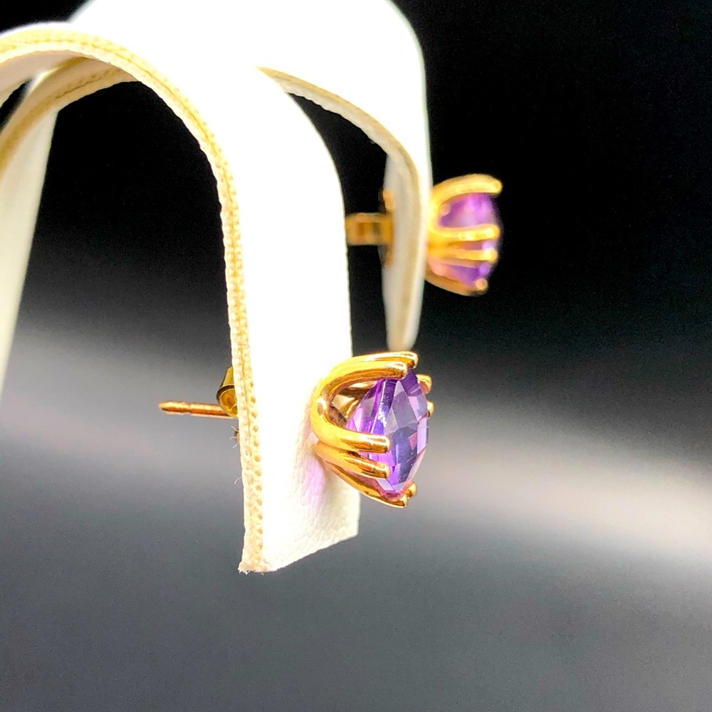 ❌SOLD ON MERCARI 14KT Gold Amethyst Earrings